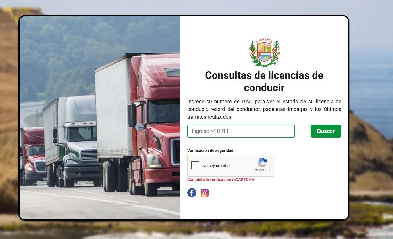 Se lanzó nueva plataforma web para consultar licencias vehiculares en Barranca